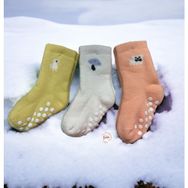 Batu Giyim Kız Bebek ve Çocuk Havlu Çorap Seti - 0 - 1 Yaş - Soft Pudra