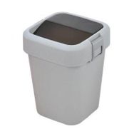Bauboss 8 lt Hassas Kapak Gri Çöp Kovası
