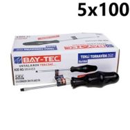 Bay-Tec 5x100 mm Düz Tekli Tornavida