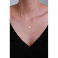Bayar Gold 14 Ayar Altın Küçük Füzyon P Harf Kolye