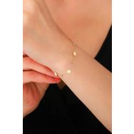 Bayar Gold 14 Ayar Dorikalı Yuvarlak Pullu Altın Bileklik