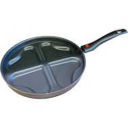 Bayev 24 cm 4 Gözlü Romantik Kalpli Krep Pankek ve Omlet Tavası