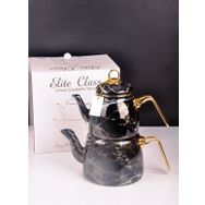 Bayev Siyah Desenli Elite Class Emaye Çaydanlık