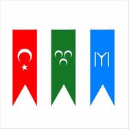 BAYRAKAL 50x150 cm Osmanlı Kayı Boyu ve Türk Saten Kırlangıç Bayrağı