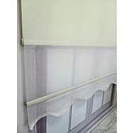 BBB TSK3002 110x200 Ekru Keten Kumaş Çift Mekanizmalı Tül Stor Perde