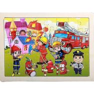 BDZ Mall 40-Xiaofang 40 Parça Çocuklar Bulmaca Kurulu Oyuncak Eğlenceli Karikatür Hayvan Erkek Kız Bebek Erken Ahşap Yapboz