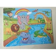 BDZ Mall 60 Adet7 60 Parça Bulmaca Çocuk Oyuncakları Bebek Bulmacalar Karikatür Jurassic Dinozor Hayvan Ahşap Yapboz