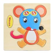 BDZ Mall Derin Mavi Çocuklar 3D Puzzle Oyuncaklar Çocuklar İçin Karikatür Hayvan Araç Bulmacalar Ahşap Yapboz