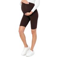Be Mammy BE20-228 Pamuklu Kısa Kahverengi Kadın Hamile Taytı