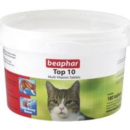 Beaphar 010907 Top 10 180 Tablet Kedi Multivitamin