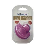 Bebedor 0 Damaklı Kapaklı Soft Mor Silikon Emzik