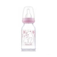 Bebedor 125 ml Pembe Isıya Dirençli Cam Biberon