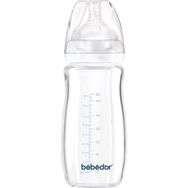 Bebedor 51301 260 ml Şeffaf Cam 3+ Ay Damaklı Biberon Seti