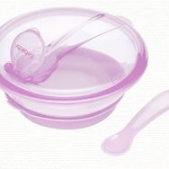 Bebedor 8557 Pembe Vakumlu Tabak ve Kaşık Seti