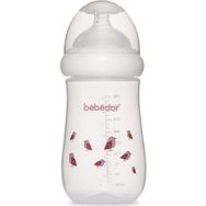 Bebedor 98322 Mor Desenli Geniş Ağızlı 260 ml PP Biberon