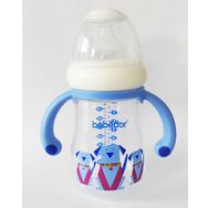 Bebedor 99322 240 ML Geniş Ağızlı Kulplu PP Biberon mavi