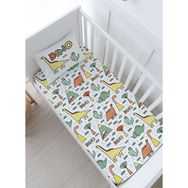 Bebek Boy Lastikli Çarşaf Seti - Pure Baby Serisi - Bir Fincanda Tavşan