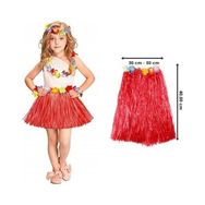 bebekokusu Hawaii Hula Etek 40 cm Kırmızı Bebek Eteği