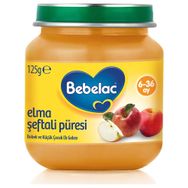 Bebelac 6-36 Ay 125 gr Şeftali Elma Püresi Kavanoz Maması