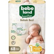 Bebeland Sensitive No:1 Yenidoğan 68 Adet Bebek Bezi