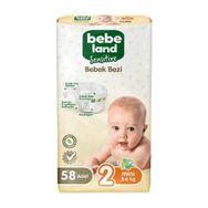 Bebeland Sensitive No:2 Mini 58 Adet Bebek Bezi