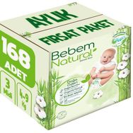 Bebem Natural No:3 Midi 168 Adet Bebek Bezi