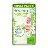 Bebem Natural No:3 Midi 224 Adet Bebek Bezi