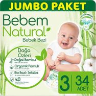 Bebem Natural No:3 Midi 34 Adet Bebek Bezi