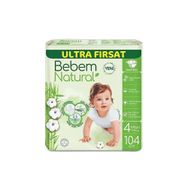 Bebem Natural No:4 Maxi 104 Adet Bebek Bezi