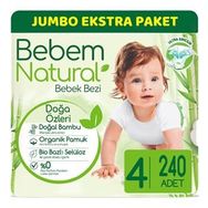 Bebem Natural No:4 Maxi 240 Adet Bebek Bezi