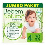 Bebem Natural No:4 Maxi 30 Adet Bebek Bezi
