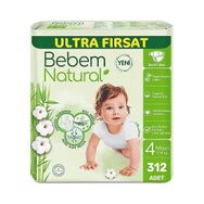 Bebem Natural No:4 Maxi 312 Adet Bebek Bezi