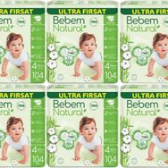 Bebem Natural No:4 Maxi 624 Adet Bebek Bezi