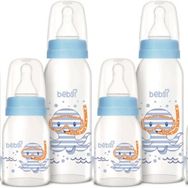 Bebsi Mavi 250 ml + 125 ml 4'lü Cam Biberon Seti