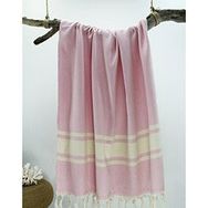 Bedinn Diamond Çizgili Açık Pembe Peştamal