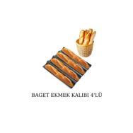 Bee Chef 4'lü Karbon Çelik Baget Ekmek Kalıbı