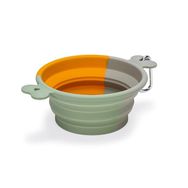 Beeztees 15.5 cm 750 ml Turuncu Silikon Teleskopik Köpek Mama ve Su Kabı