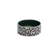 Beeztees Beyaz-Yeşil 16 cm Köpek Seramik Su Mama Kabı