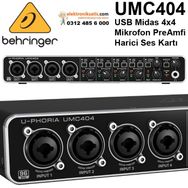 Behringer UMC404 USB Midas Mikrofon PreAmfi Ses Kartı