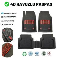 Beka Dacia Logan Sedan 2007 4D Siyah Kırmızı Universal Yeni Nesil Pro Havuzlu Paspas