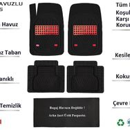 Beka Opel Astra H HB 2005 4D Havuzlu Yeni Nesil Universal Kırmızı Paspas