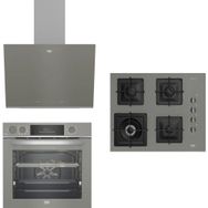 Beko BFC631G - BOCK6510EWG - BDE6062G Gri 3'lü Ankastre Set