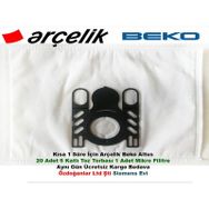 Beko BKS 2522 Microban Bez 20 Adet Süpürge Torbası