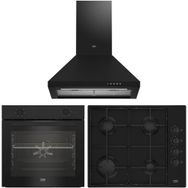 Beko Eco BFM 310 S - BOMD D 6110 ES - ADP 61420 S 3'lü Siyah Ankastre Set