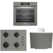 Beko Manhattan BFC430G - BOCDT6510EG - BDE6062G Gri 3'lü Ankastre Set