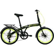 Belderia X7 20" Jant 7 Vites Unisex Katlanır Şehir Bisikleti – Taşınabilir, Hafif ve Kullanışlı Tasarım - Siyah - Neon - Yeşil