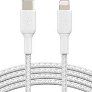 Belkin 2M BC Lightning Usb-C Beyaz Örgülü Kablo