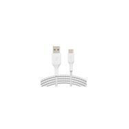 Belkin CAB002BT1MWH Type-C Örgülü 1 m Data ve Hızlı Şarj Kablosu Beyaz