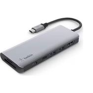 Belkin Usb-C Yedisi Bir Arada Gri Çoklayıcı Adaptör