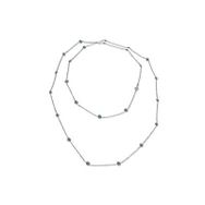 Bella Gloria GK00190 Gümüş Nazarlı 100 cm Uzun Kolye